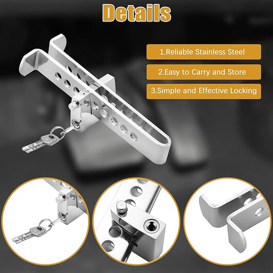 Universal Car Pedal Lock for Brake, Clutch & Accelerator